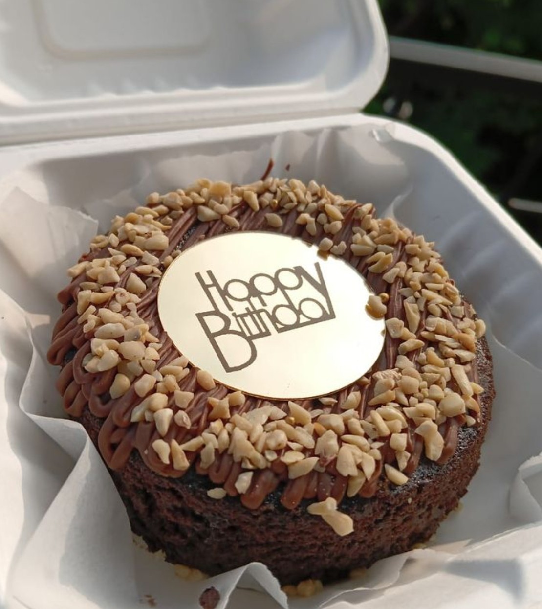 Roasted Nut Chocolate Praline Bento Cake